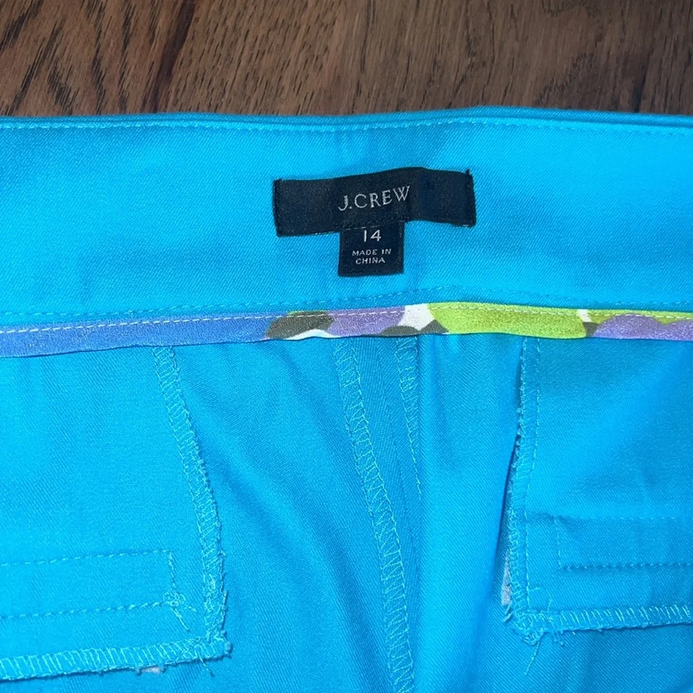 J.Crew Women’s Aqua Wide Leg Pants 14